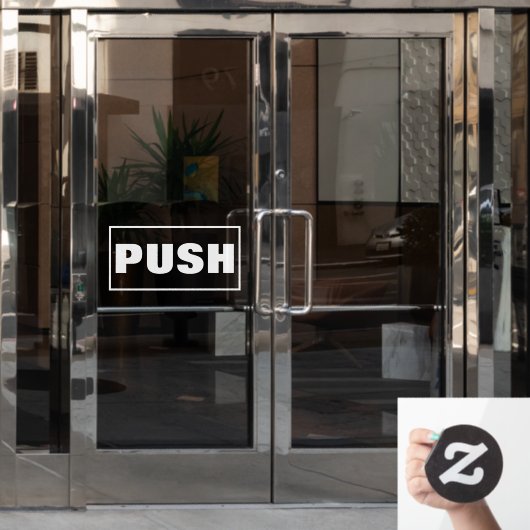 Bordje op deur, raamsticker (Kantoordeur)