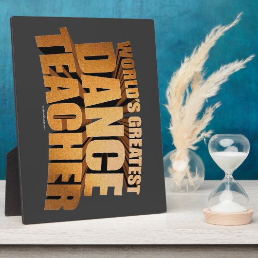 Bordje 's Werelds Beste Dansleraar' Fotoplaat (Zijkant)