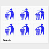 Bordje voor afvalbak vierkante sticker (Vel)