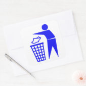 Bordje voor afvalbak vierkante sticker (Envelop)