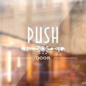 Bordje voor duwen deur, raamsticker (Vel 2)