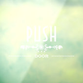 Bordje voor duwen deur, raamsticker (Vel 3)