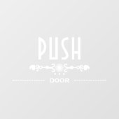 Bordje voor duwen deur, raamsticker (Vel)