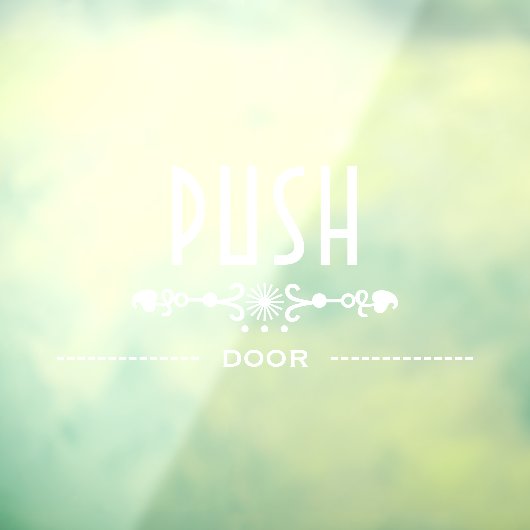 Bordje voor duwen op deur, raamsticker (Vel 3)