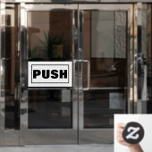 Bordje voor duwen op deur, raamsticker (Kantoordeur)