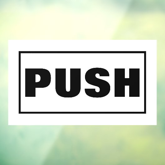 Bordje voor duwen op deur, raamsticker (Vel 3)