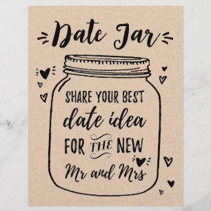 BORDJE VOOR het spel Date Jar, Bruids- & Trouwfees
