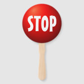 Bordje voor spel Stop Ga Handwaaier (Achterkant)
