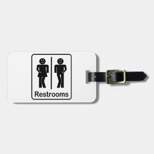Bordje voor toiletten op bagagelabels