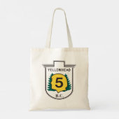 Bordje Yellowheadweg Tote Bag (Achterkant)