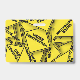 Bordjes bouw in uitvoering badge