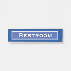 Bordjes voor kantoor deur richting toilet blauwe b