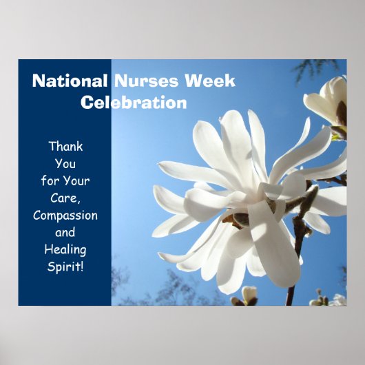 Bordjes voor Nationale Verpleegstersweek Viering D Poster (Voorkant)