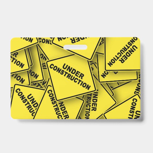 Bordjes 'Weg onder constructie' Badge (Voorzijde)