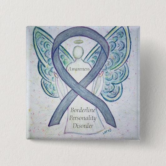 Bordline Personality Disorder (BPD) - lint spelden Vierkante Button 5,1 Cm (Voorkant)