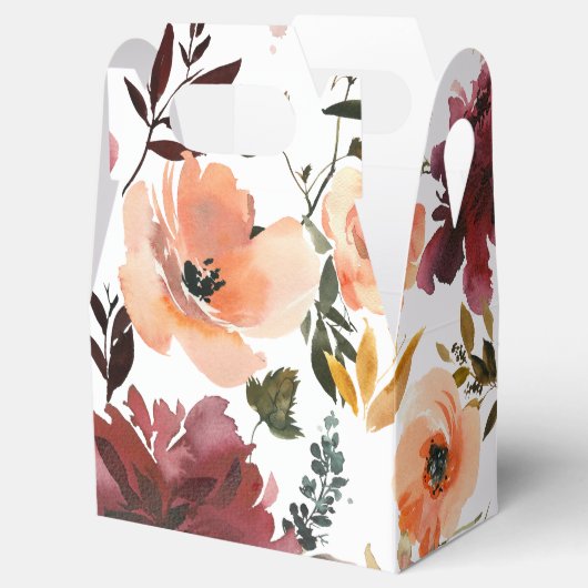 Bordo Peach Fuzz Wijnthema Bachelorette Party Bedankdoosjes (Geopend)