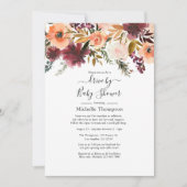 Bordo Peach-station op basis van bridal of Baby sh Kaart (Voorkant)