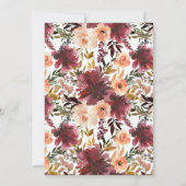 Bordo Peach Waterverf Bridesmaids Luncheon Kaart (Achterkant)