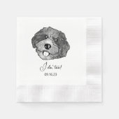 Bordoodle hond gepersonaliseerd doe ik ook servet (Voorkant)