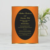 Bordrukkoper Oranje goud zwart smalle in Kaart (Staand voorkant)