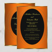 Bordrukkoper Oranje goud zwart smalle in Kaart (Voorkant / Achterkant)