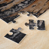 Bordrukstructuur verbrand legpuzzel (Zijkant)