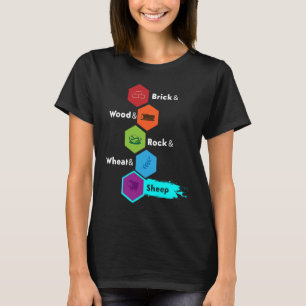 Bordspel Baksteen Hout Steen Tarwe & Schaap T-shirt