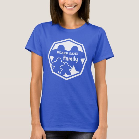 Bordspel Familie 2P2K Wit Frame Dames T-shirt (Voorkant)