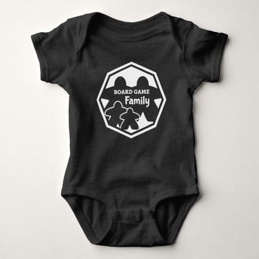 Bordspel Familie 2P2K Wit Lijst Baby Shirt (Voorkant)