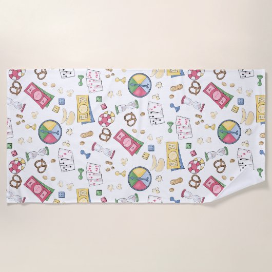 Bordspel Familie Spel Nacht Familie Strandhuis Strandlaken (Voorkant)