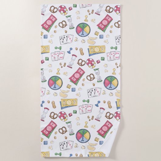 Bordspel Familie Spel Nacht Familie Strandhuis Strandlaken (Voorkant)