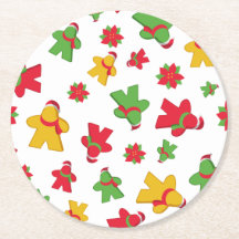 Bordspel Meeple Christmas Pattern