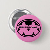 Bordspel Paar Zwart Lijst Button (Voorkant /achterkant)