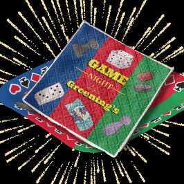 Bordspel partij games nacht casino kaarten dominos servet