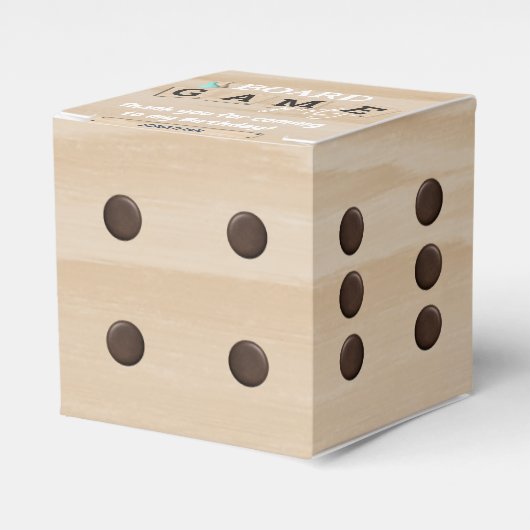 Bordspel Verjaardag Uitnodiging Bedankdoosjes (Voorkant Zijde)