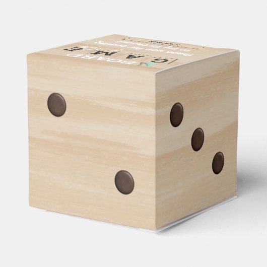 Bordspel Verjaardag Uitnodiging Bedankdoosjes (Achterkant)