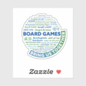 Bordspellen brengen ons samen vinyl Sticker (Vel)