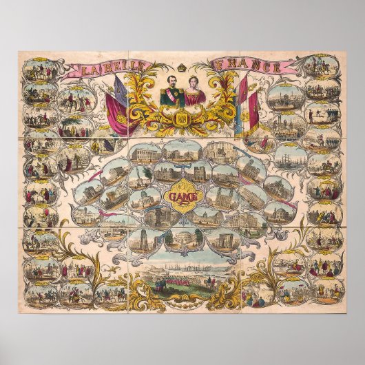  bordspellen - Kunstdruk Poster (Voorkant)