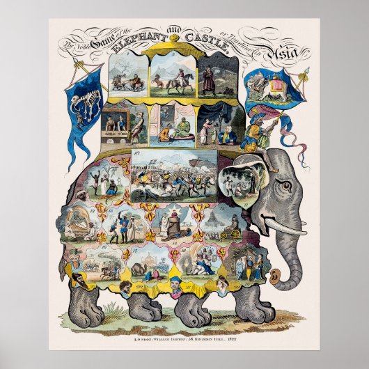  bordspellen - Kunstdruk Poster (Voorkant)