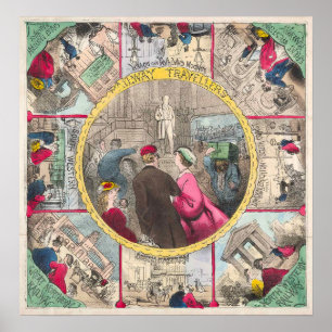  bordspellen - Kunstdruk Poster