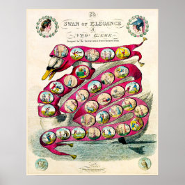  bordspellen - Kunstdruk Poster