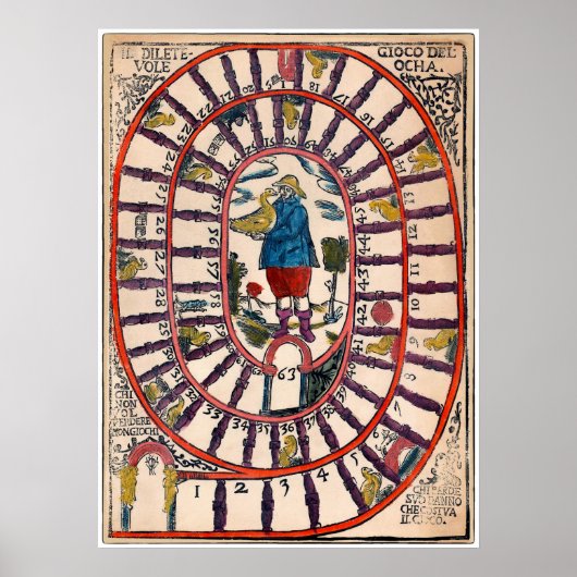  bordspellen - Kunstdruk Poster (Voorkant)