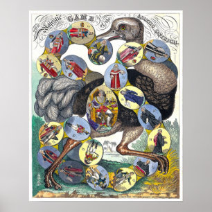  bordspellen - Kunstdruk Poster