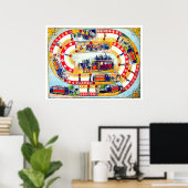  bordspellen - Kunstdruk Poster (Thuiskantoor)