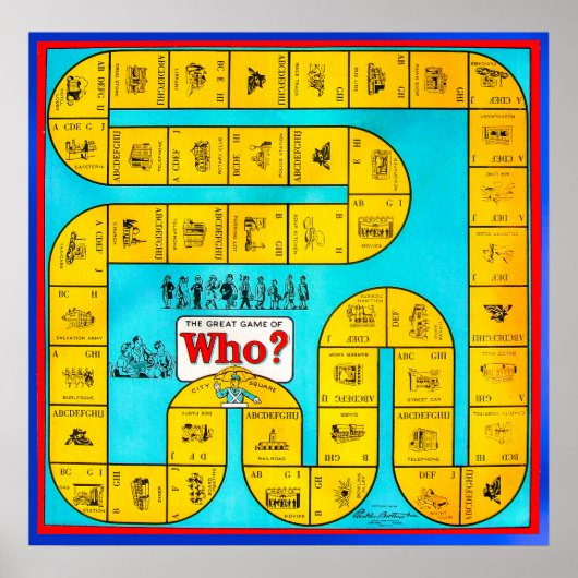  bordspellen - Kunstdruk Poster (Voorkant)