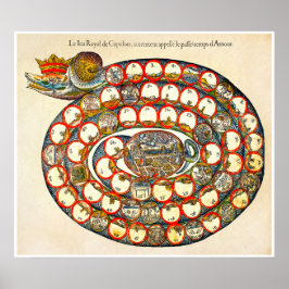  bordspellen - Kunstdruk Poster