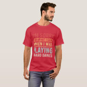 Bordspellen Sorry for what I Said retro T-shirt (Voorkant volledig)