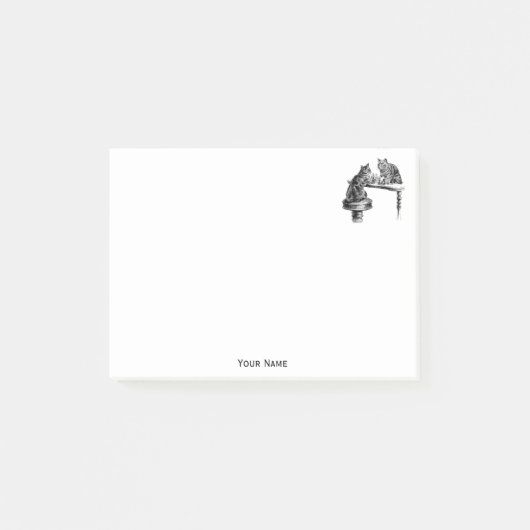 Bordspellen: Twee katten die een schaakpartij spel Post-it® Notes (Voorkant)