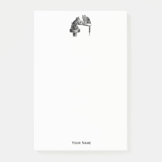 Bordspellen: Twee katten die een schaakpartij spel Post-it® Notes (Voorkant)