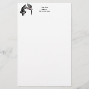 Bordspellen Twee katten spelen schaakwedstrijd Roo Briefpapier
